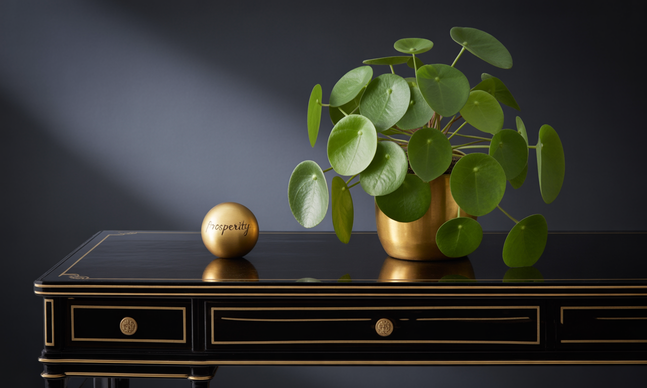 Pilea Peperomioides – Coin-shaped leaves = money & luck